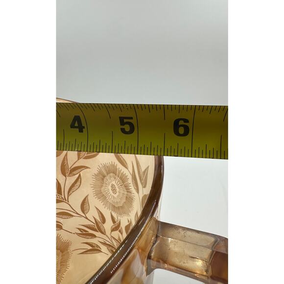 Vintage Jeannette Cosmos Marigold Carnival Glass 48 Oz Pitcher - Picture 7 of 7